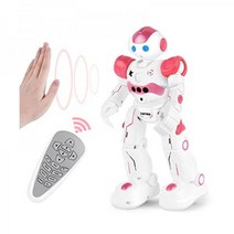 RC 로봇 장난감 원격 제어 제스처 감지 프로그래밍 가능한 스마트 로봇 만 3 4 5 6 7 8 12세 여아용 크리스마스 선물 핑크