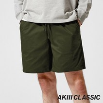 아키클래식 남녀 면 반바지. 루즈핏 면 하프 팬츠 카키
