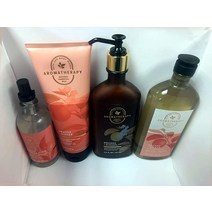 Bath and Body Works 아로마테라피 오렌지 진저 디럭스 선물 세트 - 바디 크림 - 바디 로션 - 바디 워시 및 에센셜 오일 미스트 - 풀 사이즈