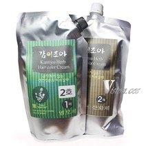 감이조아 허브 칼라크림 염색약 대용량 500g, 1호 자연흑갈색
