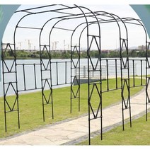 정원 아치 지지대 야외 포도나무 철제 아치랙 원예, 흰색 1.2x 높이2.4 폭0.4m