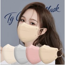 티지 컬러마스크 새부리형 국내산 14가지 컬러 호흡이 편한 패션마스크 30매, 카키