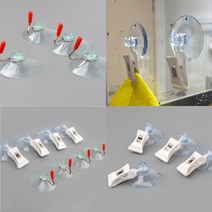 파샵 4P 흡착행거 집게 후크형 흡착걸이 아크릴집게, 본상품선택