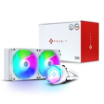 이엠텍 REDBIT 280 ARGB 2열 수냉쿨러 (화이트)