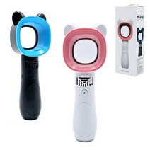 휴대용 핸드 선풍기 고양이 무선 USB 선풍기 X10s 야외 실내 3단조절 날개없는 무엽 안전 손선풍기 캠핑 선물 판촉, 블랙
