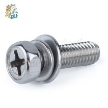 특수볼트Gb9074.13 304 스테인레스 스틸 크로스 헤드 외부 육각 3 조합 나사 M4 M5 M6 M8 볼트 6 각 결합, 04 M6 20pcs_01 25mm
