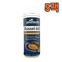 Good Health 굿헬스 초록입홍합 6000mg 100캡슐, 5팩