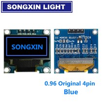 LCD 모듈 신제품 0.96 인치 oled iic 화이트/옐로우 블루/블루 12864 oled 디스플레이 모듈 arduino 용 i2c, 한개옵션1, 05 Original Blue-4pin