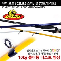 씨호크 스피닝 댄디로드 선상바다루어낚시대 광어참돔우럭쭈꾸미갑오징어, 댄디옐로우 602MRS