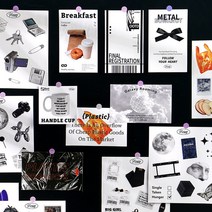 감성 소품 키치 레터링 다꾸 칼선 스티커 4종 10매, B (ST-1936)