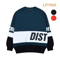 리트머스 리트머스 공용 빅워딩 오버핏 기모 맨투맨_LK4TU869