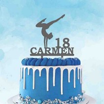 슬로우토퍼 매트리스 메모리폼 개인화 된 요가 케이크 사용자 정의 이름 나이 소녀 생일