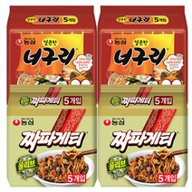 농심 짜파게티 10p + 얼큰한 너구리 10p, 16박스
