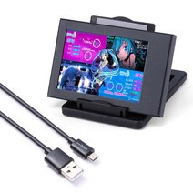 보조모니터 노트북 서브모니터 3.5 인치 IPS 컴퓨터 모니터 PU RM 듀얼 US HDD 디스플레이 360 도 회전 보, 01 USB Cable