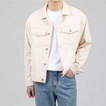스타일에스 남자 빅사이즈 베이직 면 오버핏 트러커 자켓