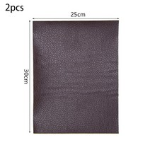 가죽스티커 인조가죽 수선패치 보수 스티커 테이프30x25cm 에코 가죽 패치 자동차 PU 수리 가구 소파 자가, 02 2pcs Coffee