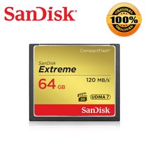 SanDisk Extreme PRO 컴팩트 플래시 메모리 카드 UDMA 7 속도 최대 160 메가바이트/초 CF VPG-65/20 풀 HD, 06 CF120MBs-64G