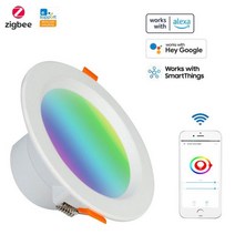 3.0 스마트 LED 매립형 천장 다운라이트 앱 원격 제어 조명 알렉사 구글 홈 음성, 3.5 inch 7W, 85-265V, CHINA