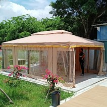 농막 야외 테이블세트 조립식 시스템 파고라 야외가구, R.3m6m 기둥 10cm