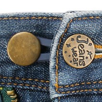 꽉끼는 청바지 허리 늘리기 쉬운 허리조절 셀프수선 2단 고리연결 요술단추, 7매직단추 실버진