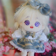 20cm 아이돌 스타 인형 솜 뭉치 봉제 애착 여자 원피스 블라우스 헤어밴드 옷 꾸미기, 20cm + nmhy