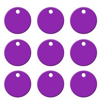 강아지 인식표 목걸이20pc 개 Id 태그 라운드 알루미늄 DIY 맞춤형 애완 동물 명판 조각 분실 방지 펜던트, 08 보라색_05 40X40X1MM