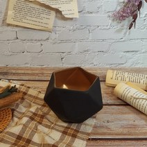 캔들세라믹용기 - 옥타곤 블랙 270ml 캔들바다 만들기 재료 diy