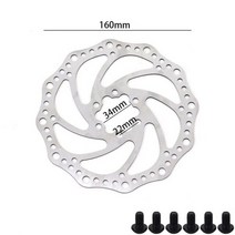 뜨거운 판매 3 구멍 6 디스크 브레이크 조각 로터 160mm 전기 스쿠터 스크류 액세서리, style F