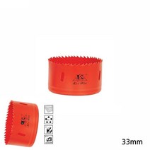 디앤씨공작소 바이메탈 홀쏘 홀컷터 홀쇼 33MM 철판홀스 목공홀스 홀쏘우, 1개