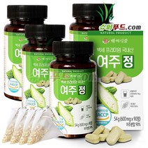 HACCP 여주 정 천연 인슐린 p-인슐린 장수식품 여주정 3개월분 (90정 x 600mg) 1병 + 슈퍼푸드.com 연자육 티백, 4세트, [ (90정 x 600mg) + 1g ]