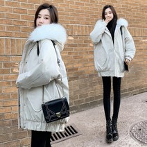 뚱뚱한 동생 빅사이즈 코트 겨울 롱 패딩에 두꺼운 임부 패딩