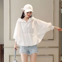 shmily 빅 사이즈 맨투맨 여름 여자 후드티 가오리핏 맨투맨