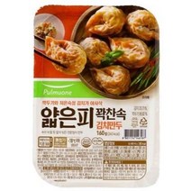 풀무원 얇은피 꽉찬속 김치만두 (간편트레이) (160g), 1개