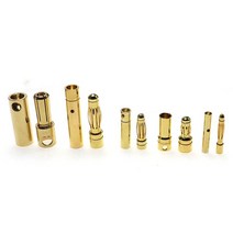 YUXI RC 배터리 금도금 총알 바나나 플러그 암수 커넥터 2mm, 03 3.5MM_01 남성 삽입