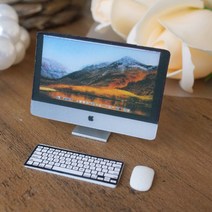 [라이프초이]아이맥 컴퓨터 미니어처/ 데코 소품 도자기 소품 인테리어소품 장식품, 아이맥 컴퓨터 미니어처