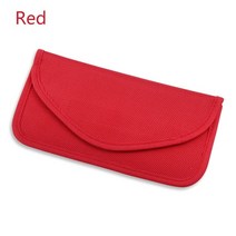 다채로운 패러데이 케이지 fob 파우치 열쇠가없는 rfid 차단 가방 자동차 키 신호 차단기 케이스 자동차 인테리어 액세서리, 빨간색