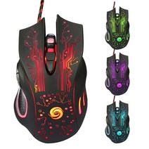 캐드마우스 무소음 전문 유선 게이밍 마우스 광학 PC 노트북 컴퓨터 게이머 3200 인치 당 점, 01 model 1, 한개옵션1