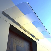 투명 어닝 빗물받이 차양 투명 지붕 처마 차면시설, G 400x800 매트-파사드 설치