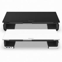 브라보텍 2002 M-DESK USB 3.0 모니터받침대, 블랙