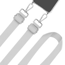 더조은셀러 목걸이 어깨끈 스마트폰 와이드 스트랩 끈 줄, 그레이