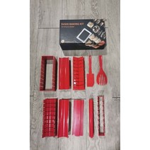 다테마끼발 계란말이발 김밥메이커 10 개대 크리 에이 티브 diy 스시 만들기 키트 쌀, 빨간색