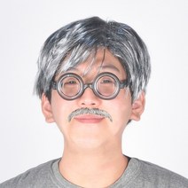 가발 파티 중년 촬영 추억 머리 기억 행사 방송 공연 헤어 소품 흰머리 백발 할아버지, 상세페이지 참조, 상세페이지 참조, 상세페이지 참조