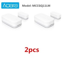 aqara 도어 윈도우 센서 zigbee 3.0 무선 연결 smart mini door sensor work with app mi home for xiaomi mijia smart, 협력사, 아카라 도어 2개