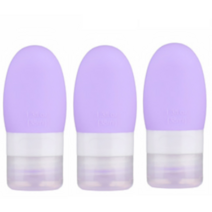 27리빙 말랑말랑 여행용 실리콘 용기, 3개, 퍼플 38ml