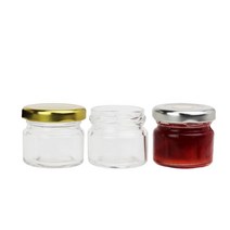 가인글로벌 원형쨈25ml [1개 블랙캡] 미니유리병 잼병, 1개, 25ml