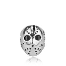 저스트씨 펑크 남자 반지 스테인레스 스틸 Jason Voorhees Hockkey Mask Finger Rings Biker Halloween Jewelry Mujer