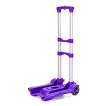 구르마 접이식 핸드카 짐수레 휴대용 카트 Heavy Duty foldable hand sack wheel trolley 접이식 트럭 손수레 카트 여행 수하물 쇼핑 카트 휴대용, 보라색