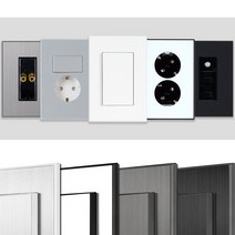 제일 스위치 콘센트 커버 1구 2구 3구 맹커버 통신 화장실 방우 인테리어 전등 교체 화이트 실버 블랙화이트 화이트실버 다크블랙 다크그레이 틸인스 T2, 23.USB 콘센트 1구
