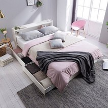 [가구야] 더블 / 큰서랍형 674 더블침대 - 매트리스 포함