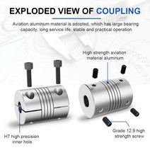 LR D D19L25 알미늄 탄성 권선 샤프트 커플러 모터 커넥터 6/7/8/9/10mm 골무 연한 CNC, 15 10mmX10mm